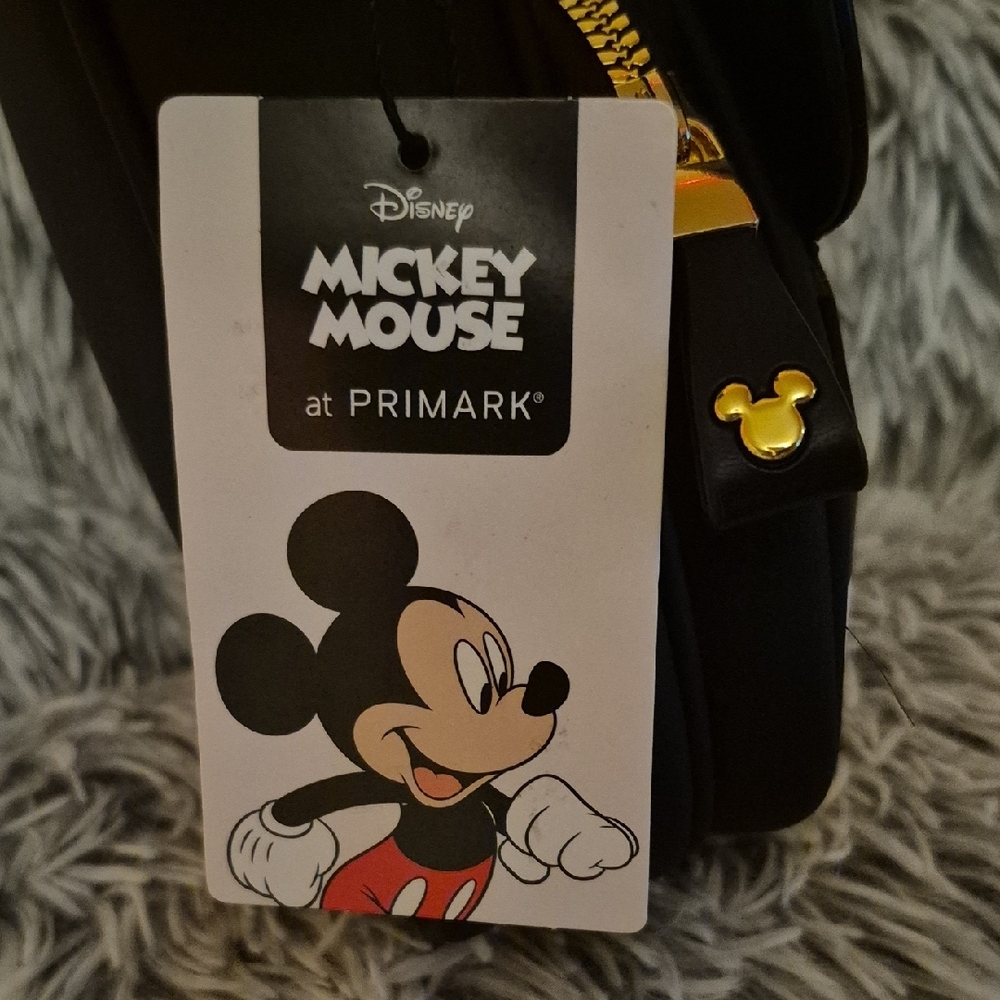 Disney Black and White Mickey Mouse Messenger Crossbody Bag - Picture 2 of 7